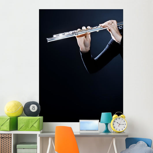 Flute music instrument hands Wall Decal