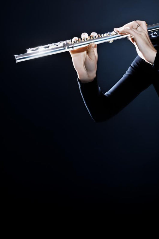 Flute music instrument hands Wall Decal