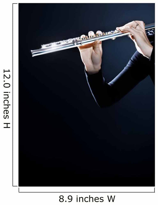Flute music instrument hands Wall Decal