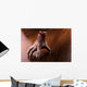 Bloody hand stands on the table Wall Decal