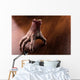 Bloody hand stands on the table Wall Decal
