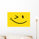 Wink face emoticon Wall Decal