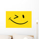 Wink face emoticon Wall Decal