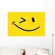 Wink face emoticon Wall Decal