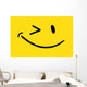 Wink face emoticon Wall Decal