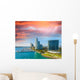 Miami, Florida. Beautiful city skyline at dusk Wall Decal