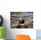 Cooking in sooty cauldron on campfire Wall Decal