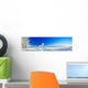 rural winter landscape a panorama with the blue sky, a field and Wall Decal