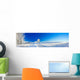 rural winter landscape a panorama with the blue sky, a field and Wall Decal
