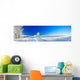 rural winter landscape a panorama with the blue sky, a field and Wall Decal