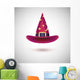 Red Witch Hat for Wall Decal