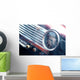 Vintage Car Clock Wall Decal