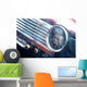 Vintage Car Clock Wall Decal