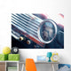 Vintage Car Clock Wall Decal