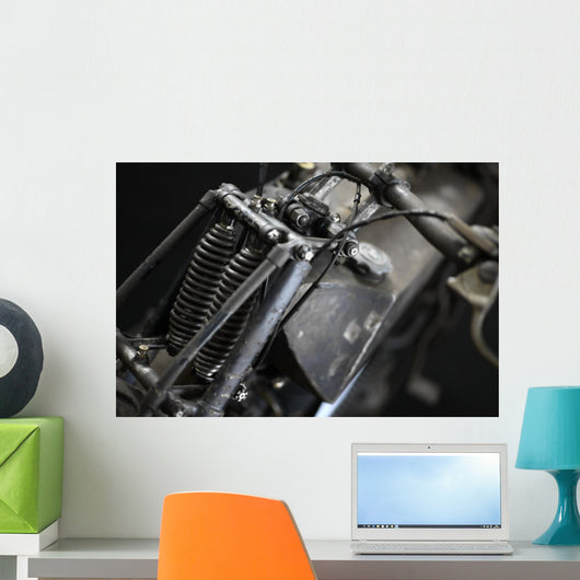 Vintage Motorcycle Front Suspension Wall Decal