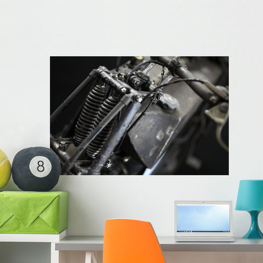 Vintage Motorcycle Front Suspension Wall Decal