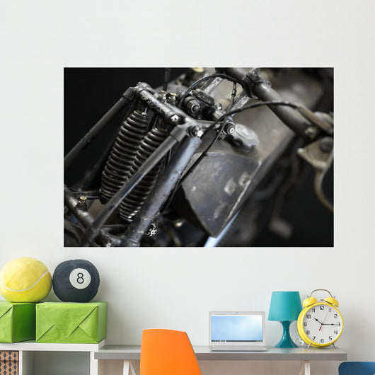 Vintage Motorcycle Front Suspension Wall Decal