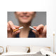 Addiction. Closeup of young attractive woman breaking cigarettes Wall Decal
