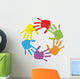 rainbow human hands Wall Decal