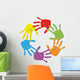 rainbow human hands Wall Decal
