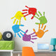rainbow human hands Wall Decal