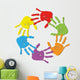 rainbow human hands Wall Decal