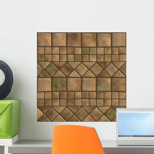 Seamless Pattern Stoned Tile Wall Decal