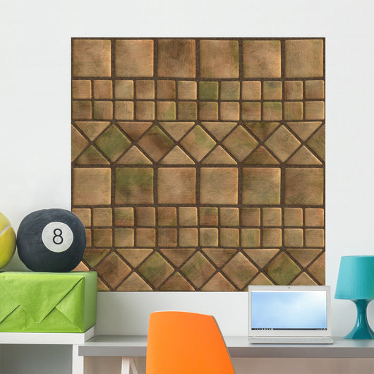 Seamless Pattern Stoned Tile Wall Decal