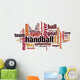 Handball word cloud Wall Decal