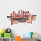 Handball word cloud Wall Decal