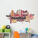 Handball word cloud Wall Decal