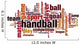 Handball word cloud Wall Decal
