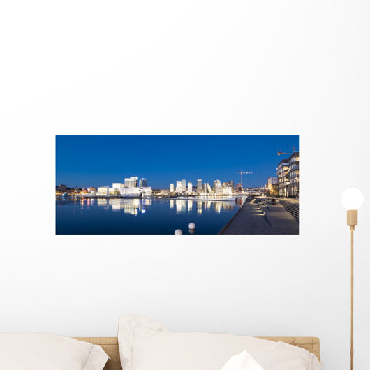 Oslo Downtown Bjoervika Skyline Norway Wall Decal