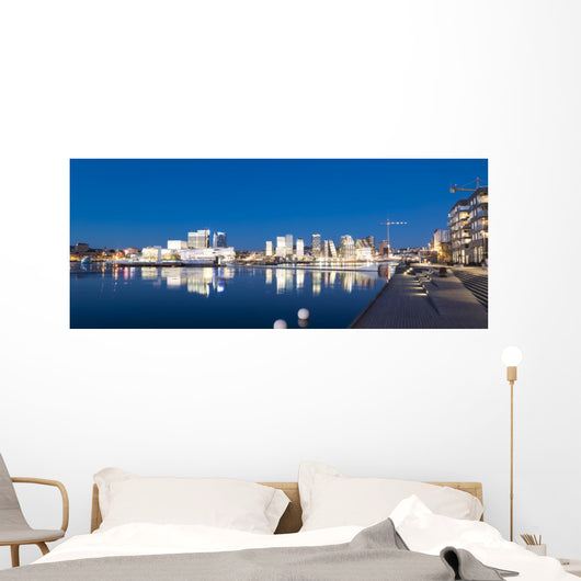 Oslo Downtown Bjoervika Skyline Norway Wall Decal