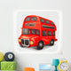 Red Double Deck Bus Wall Decal