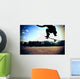 Skateboarding Legs Jump City Wall Decal