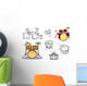 Drum plants and percusiion instruments Wall Decal