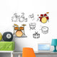 Drum plants and percusiion instruments Wall Decal