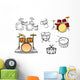 Drum plants and percusiion instruments Wall Decal