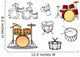 Drum plants and percusiion instruments Wall Decal