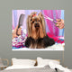 Yorkshire terrier grooming at the salon for dogs Wall Decal