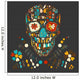 Skull with Floral Ornament Wall Decal