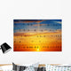 birds on a background of sunrise Wall Decal