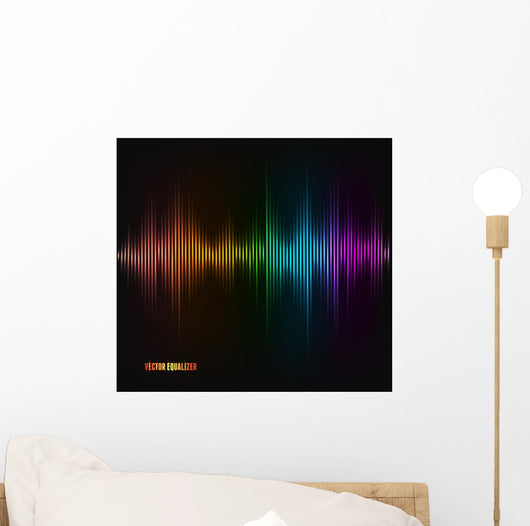 Vector Equalizer Colorful Musical Wall Decal