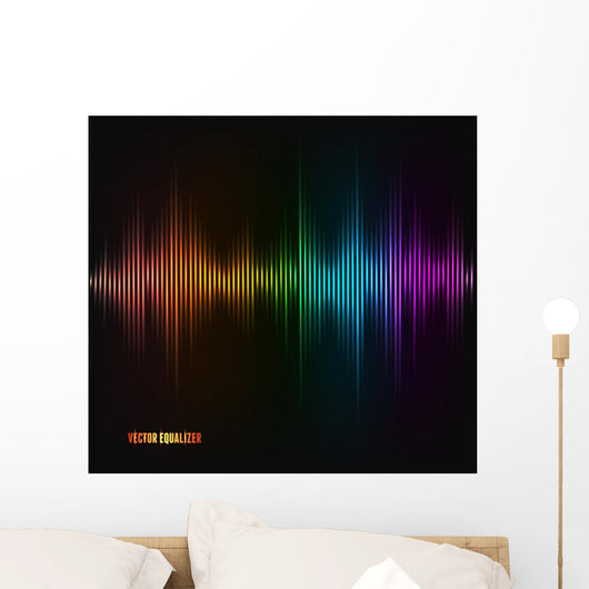 Vector Equalizer Colorful Musical Wall Decal