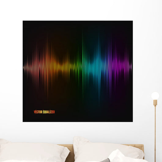 Vector Equalizer Colorful Musical Wall Decal