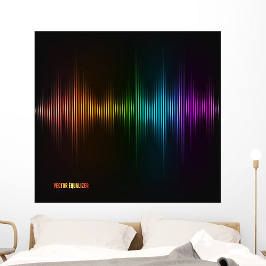 Vector Equalizer Colorful Musical Wall Decal