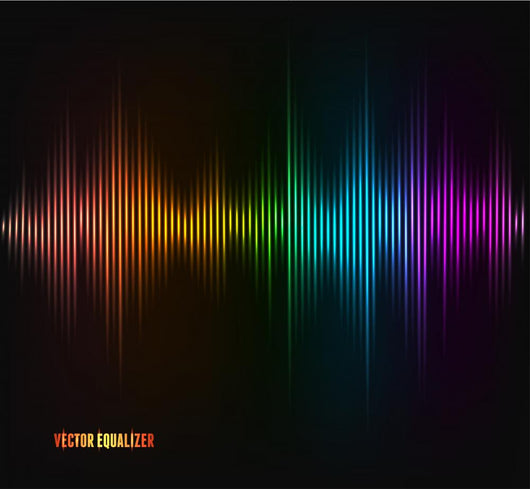 Vector Equalizer Colorful Musical Wall Decal