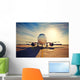 Airplane Sunrise Wall Decal