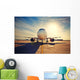 Airplane Sunrise Wall Decal